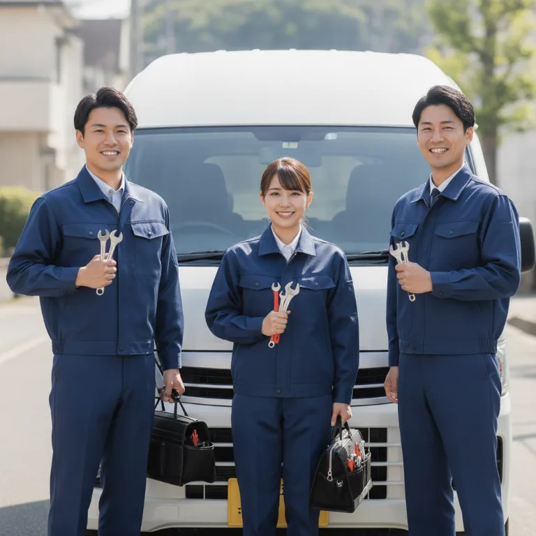 安来市での作業